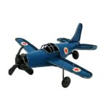 AVIÃO METAL VINTAGE AZUL