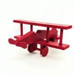 AVIÃO MDF VERMELHO
