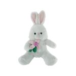 COELHO PELÚCIA BRANCO P COM FLOR
