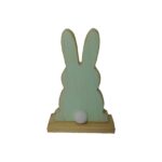 SILHUETA COELHO PINUS VERDE M COM BASE