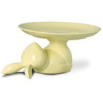 BOLEIRA COELHO CERÂMICA AMARELO CANDY P