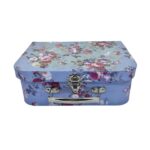 MALETA CARTONADA FLORAL AZUL M