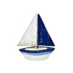 VELEIRO AZUL E BRANCO P - MADEIRA