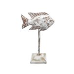 PEIXE EM PÁTINA BRANCA PÉ ALTO - MADEIRA