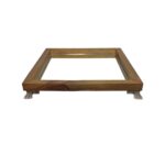 BANDEJA QUADRADA COM ESPELHO G - MADEIRA