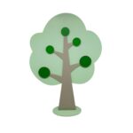 ARVORE DELICADA VERDE COM BOLINHA VERDE ESCURO G - MDF