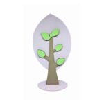 ARVORE ROSA COM FOLHAS VERDE M - MDF