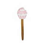 ESPÁTULA DE SILICONE CUP CAKE BRANCO E ROSA