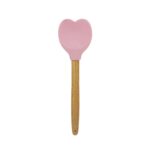 ESPÁTULA DE SILICONE CORAÇÃO ROSA
