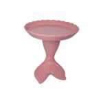 BOLEIRA CAUDA COM BORDA ROSA P - CERÂMICA