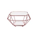 BANDEJA DE METAL COM ESPELHO OITAVADA