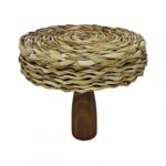 BOLEIRA RÚSTICA COM PALHA G - MADEIRA