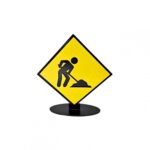 PLACA HOMENS TRABALHANDO P - MDF