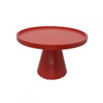 BOLEIRA CONE COM BORDA G - MADEIRA/METAL LAQUEADO