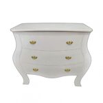 CÔMODA BOMBÊ BRANCA