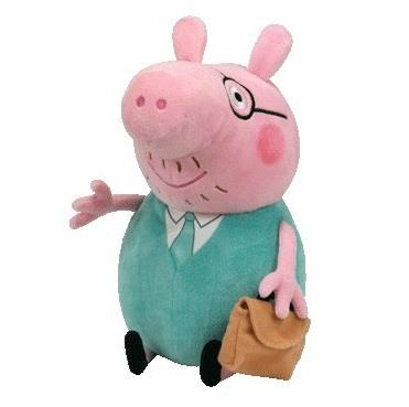 Personagem Peppa Pig, Papai pig em pelúcia para locação com 40cm