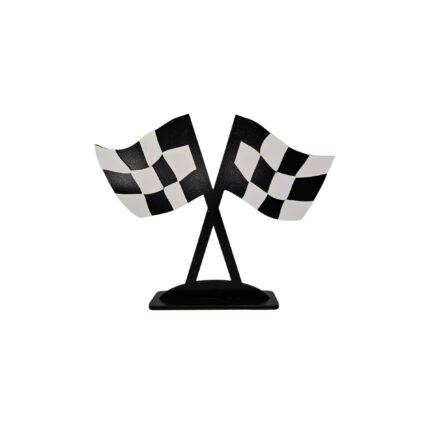 DISPLAY EM MDF DE BANDEIRA DE CORRIDA GRID